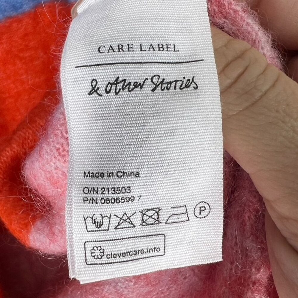 & Other Stories Colorful Color Block Striped Open… - image 5